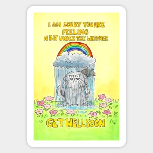 Under the weather - Get well soon! Sticker